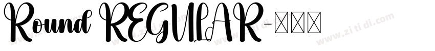 Round REGULAR字体转换